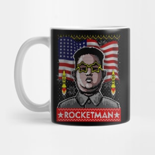 Rocketman Kim Jong-Un Ugly Christmas Sweater Mug